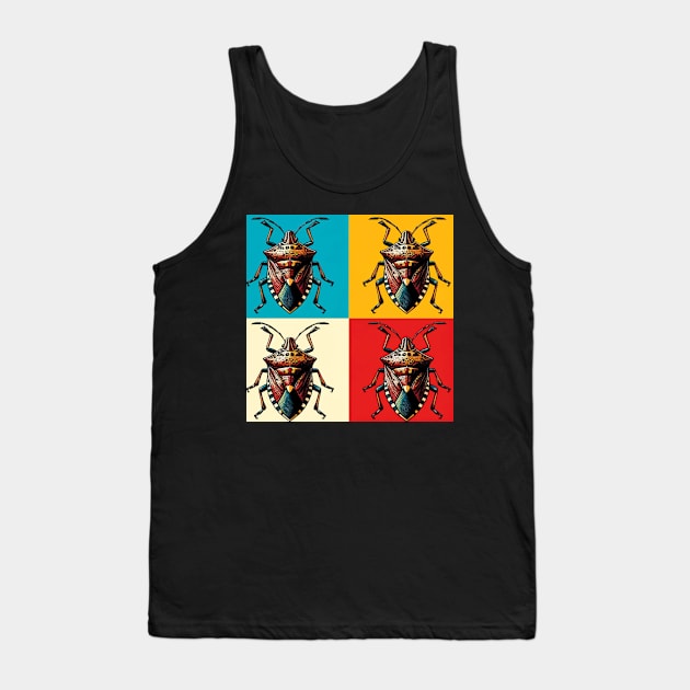 Pop Brown Marmorated Stink Bug Art - Cool Insect Tank Top by PawPopArt